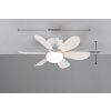 Illuminazione Reality mit Lampada con ventilatore LED Bianco, 1-Luce, Telecomando