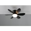 Illuminazione Reality mit Lampada con ventilatore LED Nero, 1-Luce, Telecomando