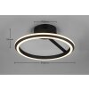 Illuminazione Trio Leuchten Amador Plafoniera LED Nero, 1-Luce
