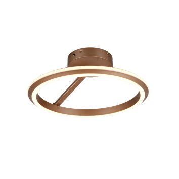 Illuminazione Trio Leuchten Amador Plafoniera LED Marrone, 1-Luce