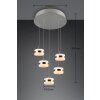 Illuminazione Trio Leuchten Dios Lampada a sospensione LED Nichel opaco, 5-Luci