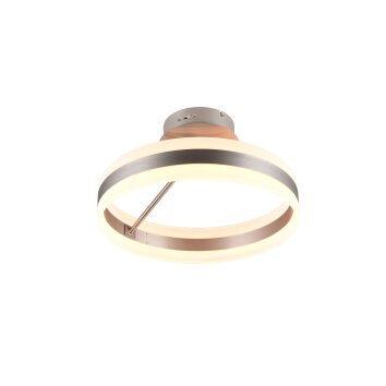 Illuminazione Trio Leuchten Dios Plafoniera LED Nichel opaco, 1-Luce