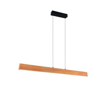 Illuminazione Trio Leuchten EDGEWOOD Lampada a sospensione LED Legno chiaro, 1-Luce