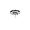 Illuminazione Trio Leuchten KEATON Lampada a sospensione LED Nero-Oro, 1-Luce