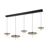 Illuminazione Trio Leuchten KEATON Lampada a sospensione LED Nero-Oro, 1-Luce
