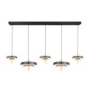 Illuminazione Trio Leuchten KEATON Lampada a sospensione LED Nero-Oro, 1-Luce