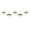 Illuminazione Trio Leuchten KEATON Lampada a sospensione LED Nero-Oro, 1-Luce
