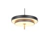 Illuminazione Trio Leuchten KEATON Lampada a sospensione LED Nero-Oro, 1-Luce