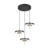Illuminazione Trio Leuchten KEATON Lampada a sospensione LED Nero-Oro, 3-Luci