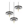 Illuminazione Trio Leuchten KEATON Lampada a sospensione LED Nero-Oro, 3-Luci