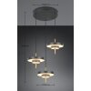 Illuminazione Trio Leuchten KEATON Lampada a sospensione LED Nero-Oro, 3-Luci