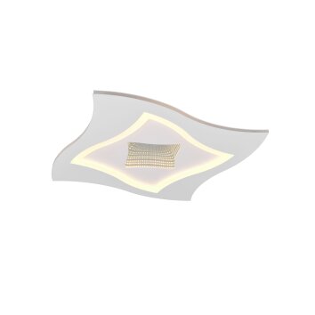 Illuminazione Trio Leuchten Klint Plafoniera LED Bianco, 1-Luce, Telecomando, Cambia colore