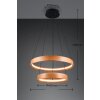 Illuminazione Trio Leuchten Lynwood Lampada a sospensione LED Legno chiaro, 1-Luce