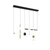 Illuminazione Trio Leuchten Melita Lampada a sospensione LED Nero-Oro, 1-Luce