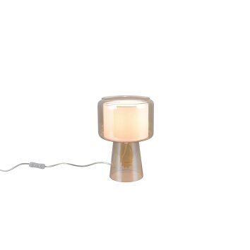 Illuminazione Trio Leuchten Rocka Lampada da tavolo Marrone, Oro, 1-Luce