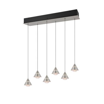 Illuminazione Trio Leuchten Romeo Lampada a sospensione LED Nichel opaco, 6-Luci