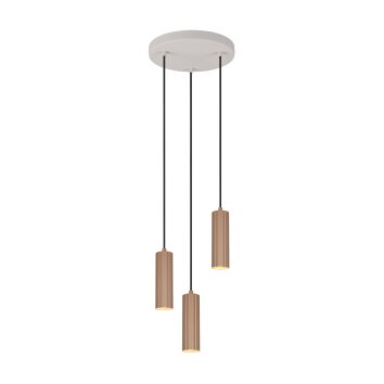 Illuminazione Trio Leuchten Soka Lampada a sospensione Marrone, 3-Luci