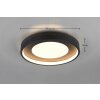 Illuminazione Trio Leuchten Solea Plafoniera LED Nero, 1-Luce