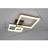 Illuminazione Reality Camino Plafoniera LED Nero, 1-Luce