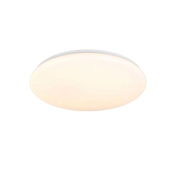 Illuminazione Reality Cetus Plafoniera LED Bianco, 1-Luce, Telecomando, Cambia colore