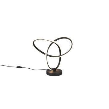 Illuminazione Reality Lando Lampada da tavolo LED Nero, 1-Luce