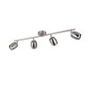 Illuminazione Reality Nancy Faretto da soffitto Nichel opaco, 4-Luci
