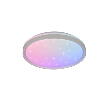 Illuminazione Reality Solit Plafoniera LED Bianco, 1-Luce, Telecomando, Cambia colore