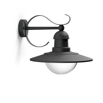 Illuminazione Philips Topiary Applique Nero, 1-Luce