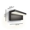 Illuminazione Philips Bustan Lampada da parete per esterno LED Antracite, 1-Luce