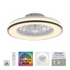 Illuminazione Leuchten Direkt LENO Plafoniera LED Nero, 1-Luce, Telecomando, Cambia colore