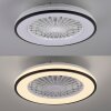 Illuminazione Leuchten Direkt LENO Plafoniera LED Nero, 1-Luce, Telecomando, Cambia colore