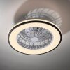 Illuminazione Leuchten Direkt LENO Plafoniera LED Nero, 1-Luce, Telecomando, Cambia colore