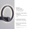 Illuminazione Leuchten Direkt ARCHIE Applique LED Antracite, 1-Luce, Telecomando