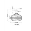 Illuminazione Globo Lighting Dorthy Plafoniera Grigio, Nero, 1-Luce