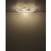 Illuminazione Globo Lighting Mary Plafoniera LED Argento, 1-Luce, Telecomando