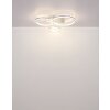 Illuminazione Globo Lighting Mary Plafoniera LED Argento, 1-Luce, Telecomando