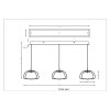 Illuminazione Globo Lighting Avila Lampadario a sospensione LED Oro, 1-Luce, Telecomando