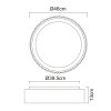Illuminazione Globo Lighting Kemp Plafoniera LED Bianco, 1-Luce
