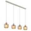 Illuminazione Globo Lighting Antonio Lampadario a sospensione Beige, 4-Luci