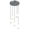 Illuminazione Globo Lighting Simmons Lampadario a sospensione LED Grigio, 1-Luce