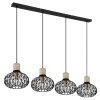 Illuminazione Globo Lighting Dorthy Lampadario a sospensione Grigio, Nero, 4-Luci