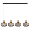 Illuminazione Globo Lighting Dorthy Lampadario a sospensione Grigio, Nero, 4-Luci