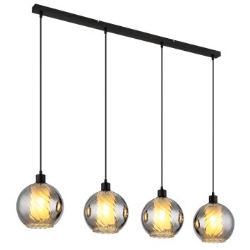 Illuminazione Globo Lighting Ulf Lampadario a sospensione Nero, 4-Luci