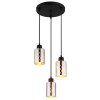 Illuminazione Globo Lighting Alonso Lampadario a sospensione Nero, 3-Luci