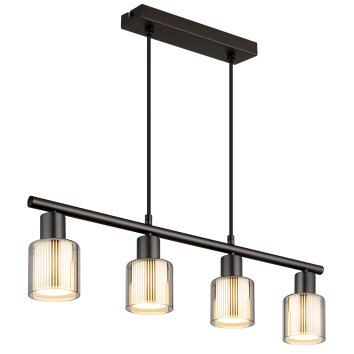 Illuminazione Globo Lighting Villegas Lampadario a sospensione Nero, 4-Luci