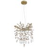 Illuminazione Globo Lighting Queena Lampadario a corona Oro, 4-Luci
