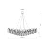 Illuminazione Globo Lighting Queena Lampadario a corona Argento, 16-Luci