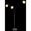Illuminazione Globo Lighting Brokana Lampada da terra Cromo, Nero, 3-Luci