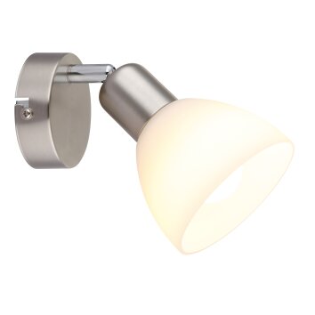 Illuminazione Globo Lighting Malte Applique, Faretto da parete Nichel opaco, 1-Luce