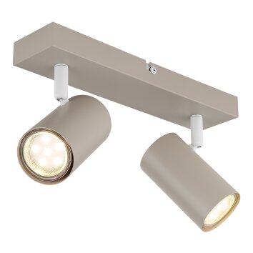 Illuminazione Globo Lighting Robby Plafoniera Sabbia, 2-Luci